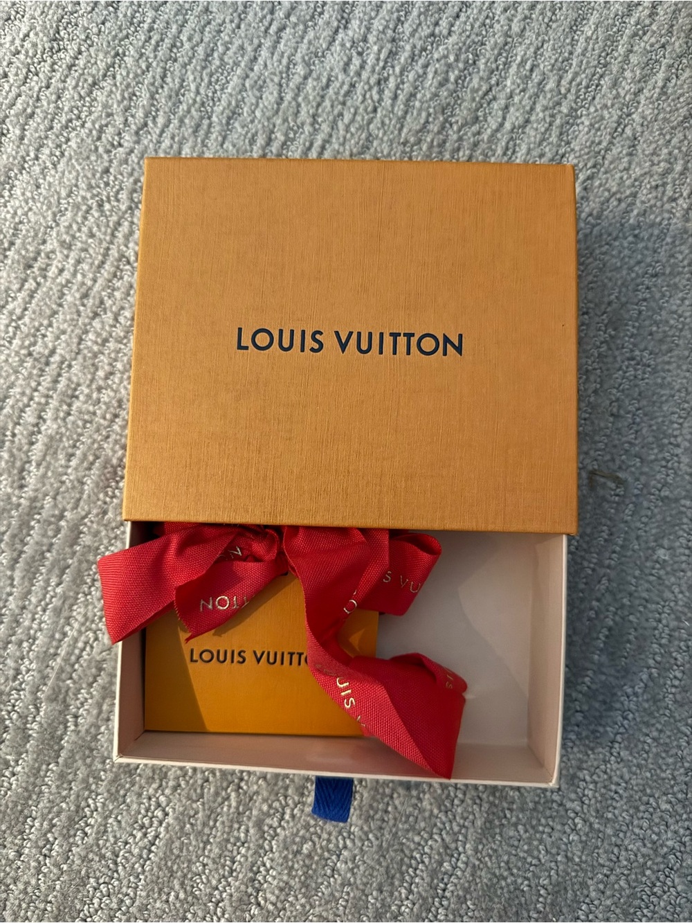 Louis Vuitton Orange Box with Red Ribbon